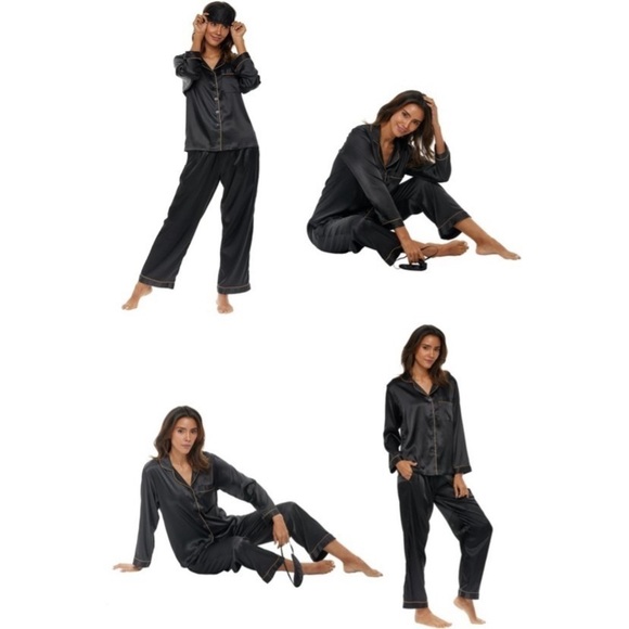 Alexander Del Rossa Satin
Pajamas with Pockets, PJ and Matching Sleep
Ma… - Picture 1 of 6